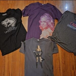 Lot Of 4 Carrie Underwood Tour Shirts - Size S/M